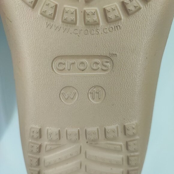 Crocs Women’s Kadee Leopard Brown Rubber Sandals Size 11 - Picture 7 of 9